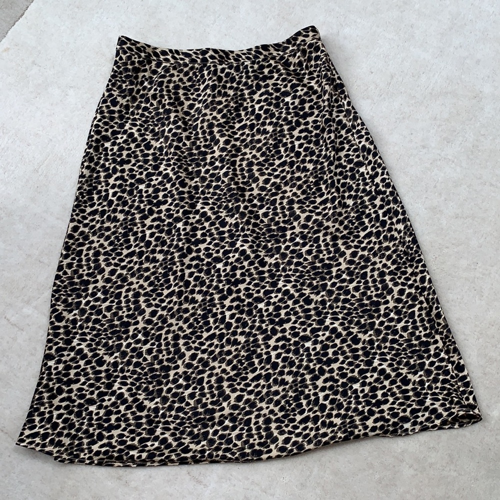 J.Crew Leopard Pull-On Skirt